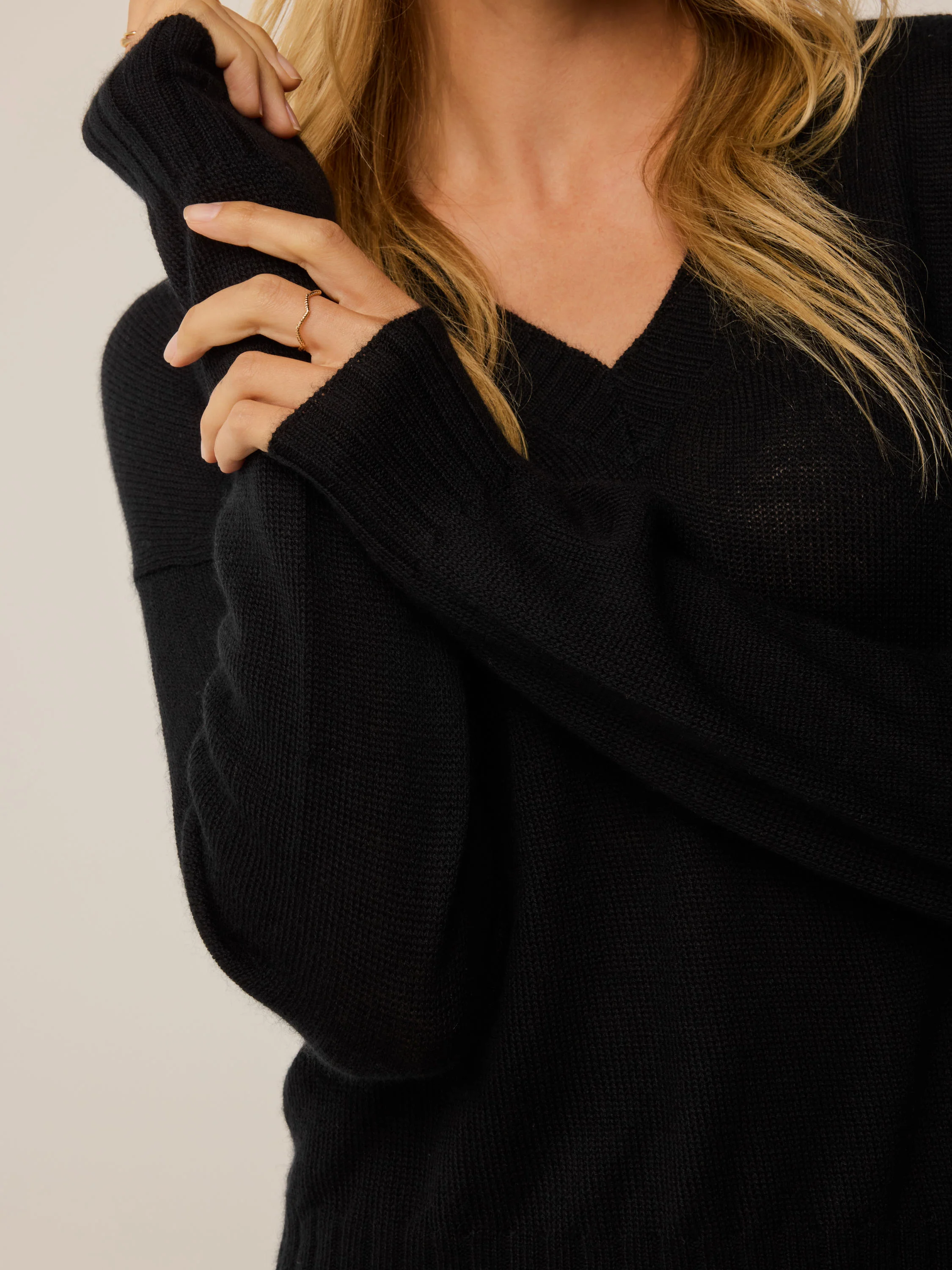 Anila V Neck Cashmere Sweater - Image 3
