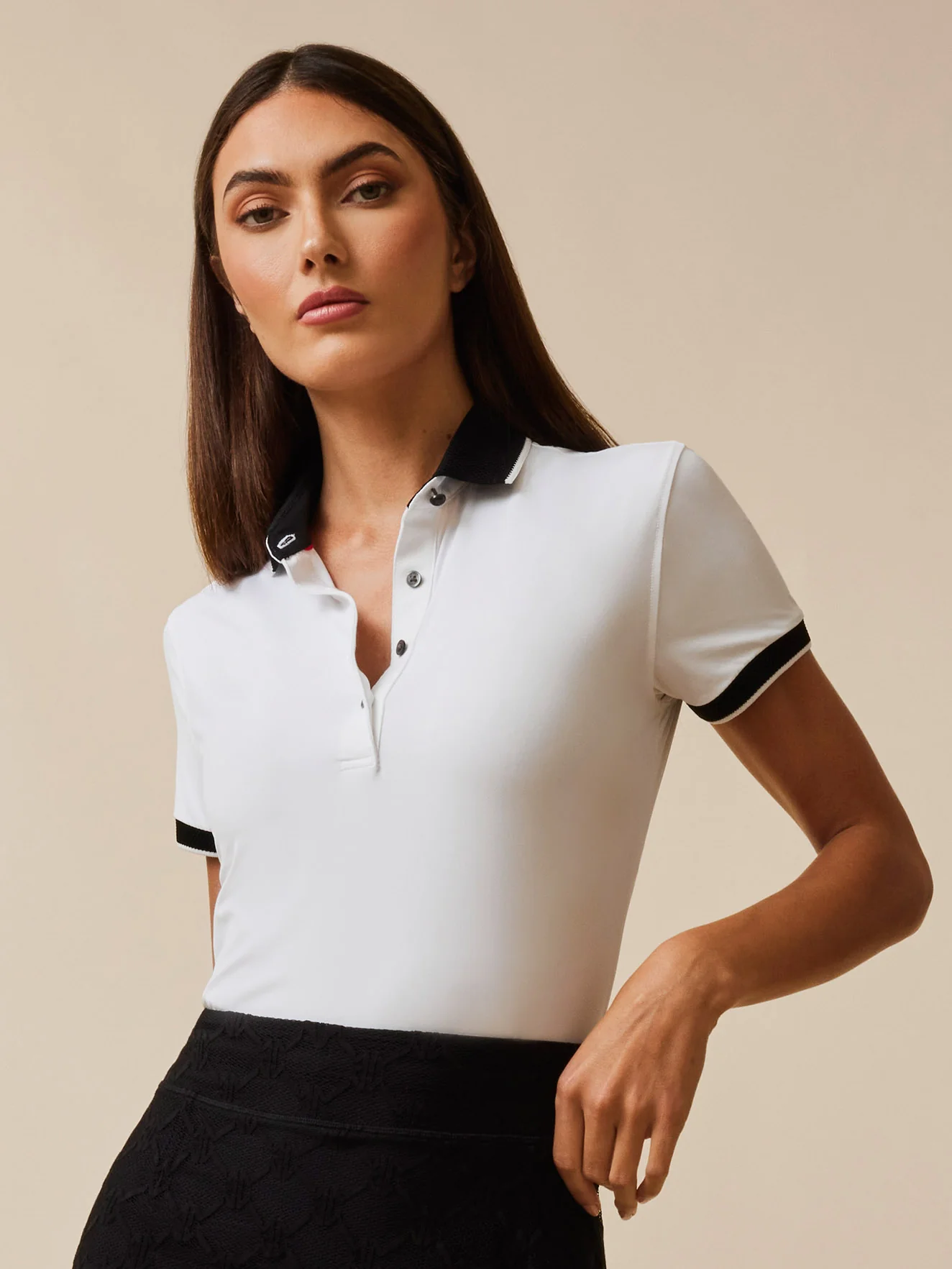 Scarlett Banded Short Sleeve Polo