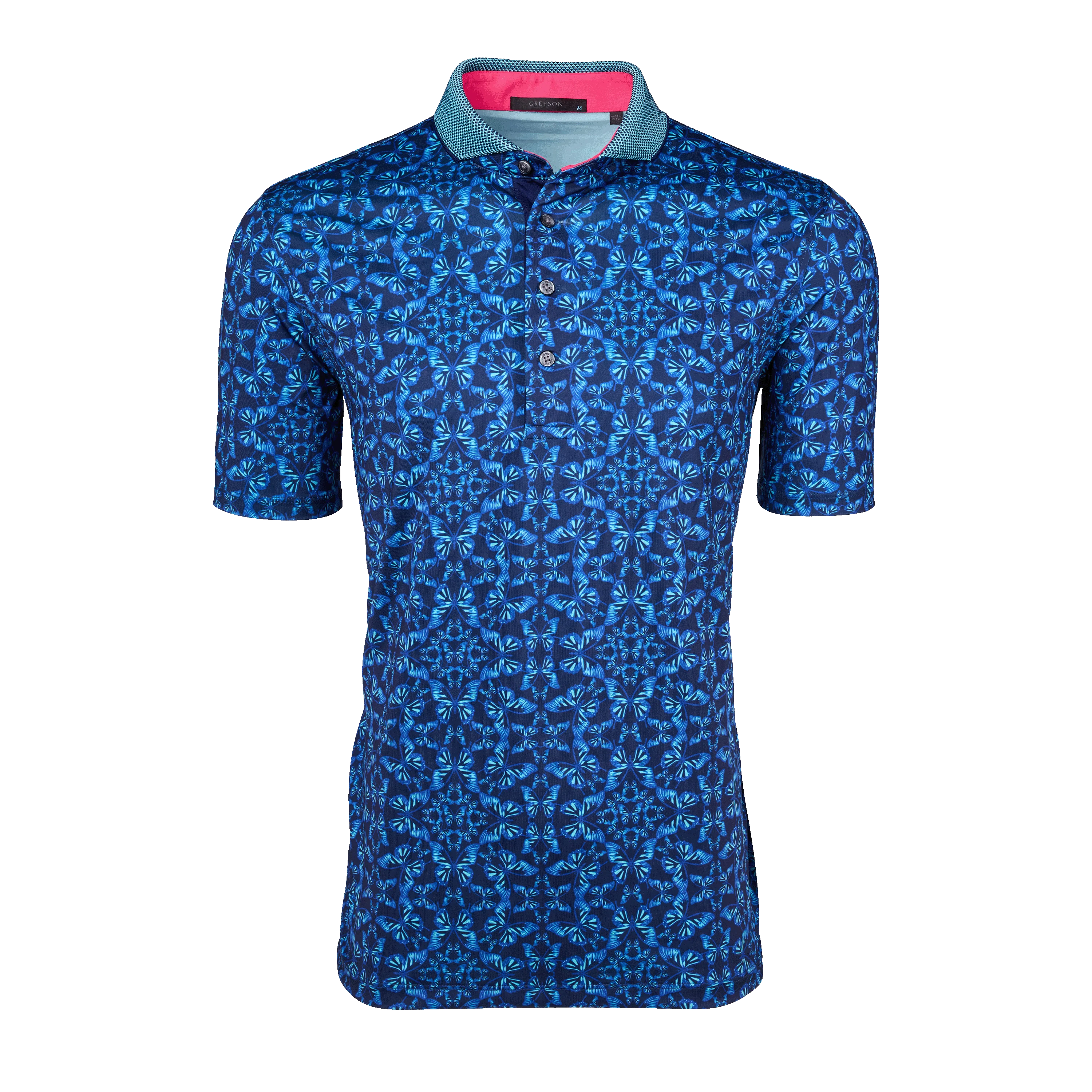 Blue Migration Short Sleeve Polo