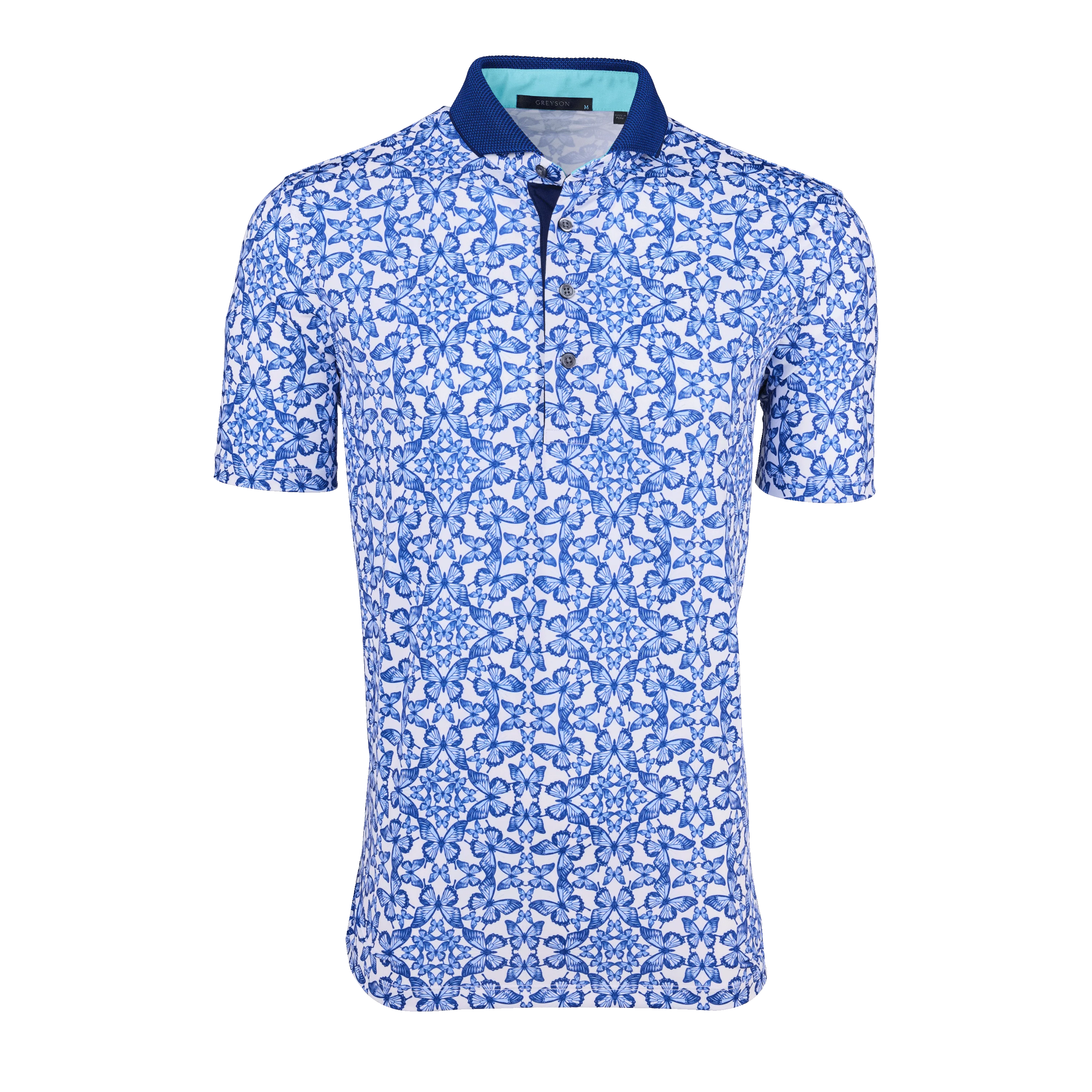 Blue Migration Short Sleeve Polo - Image 2