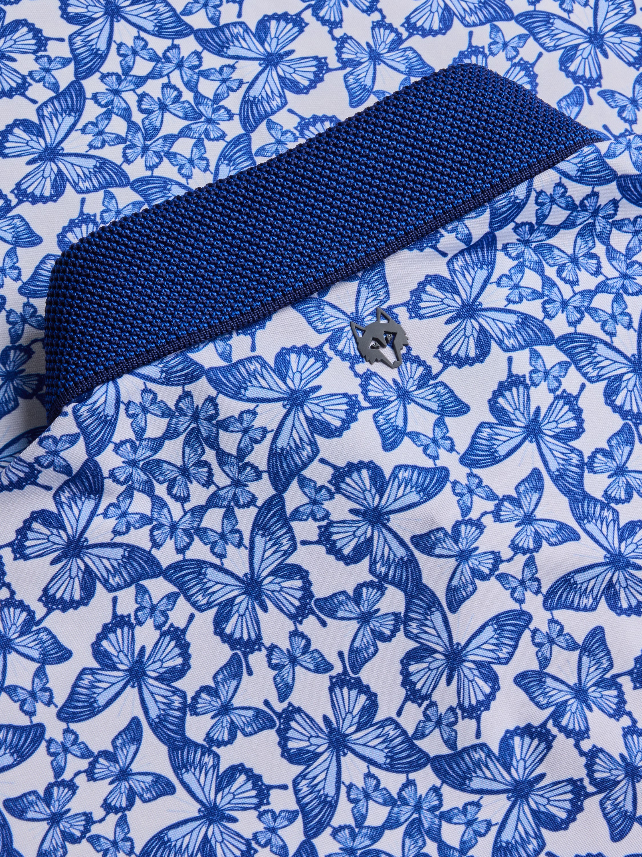 Blue Migration Short Sleeve Polo - Image 6