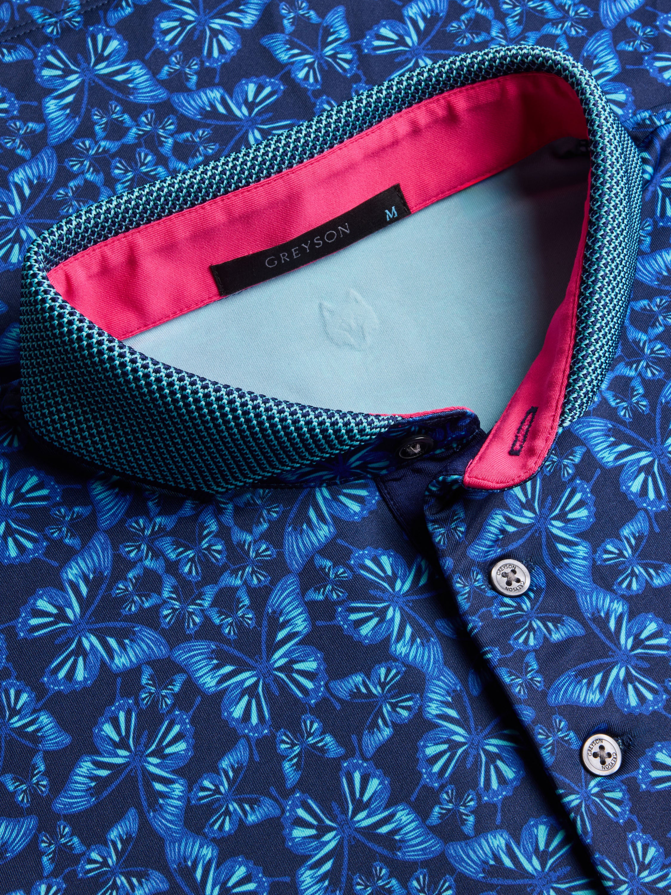 Blue Migration Short Sleeve Polo - Image 7