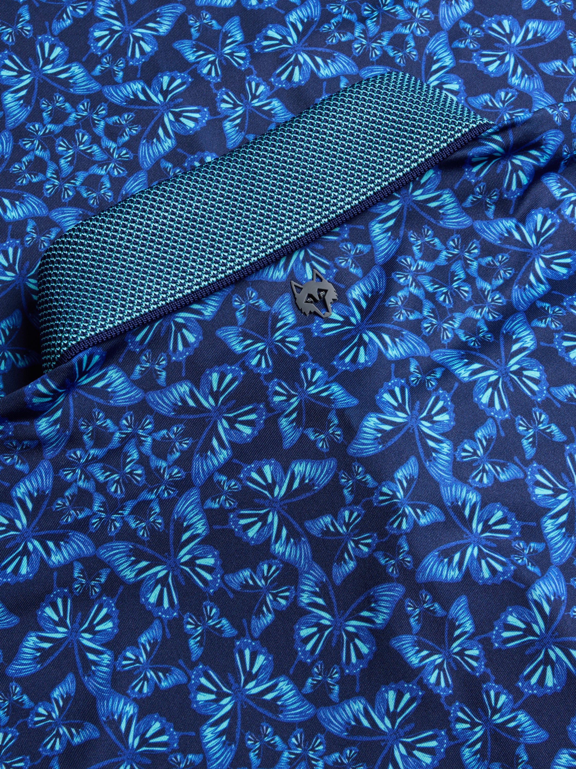 Blue Migration Short Sleeve Polo - Image 9