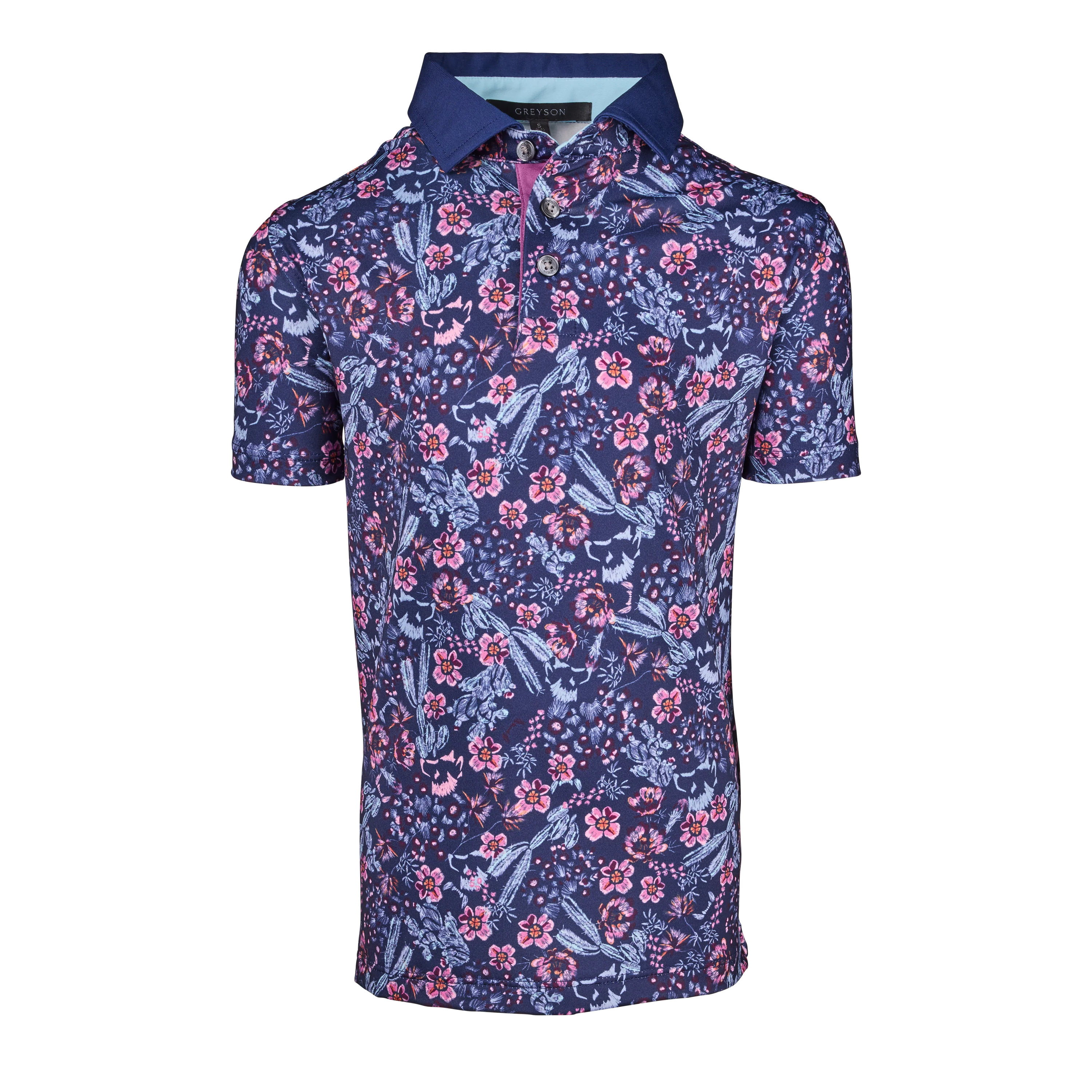 Boy's Desert Floral Short Sleeve Polo