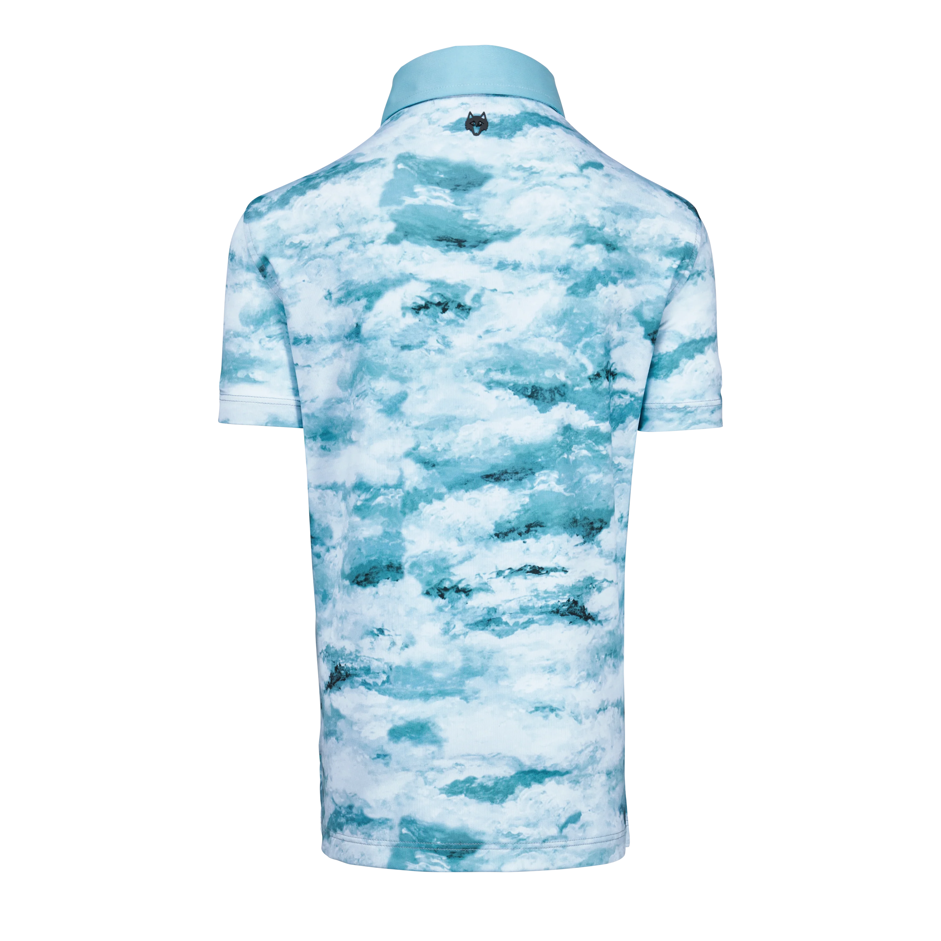 Boy's Painted Clouds Short Sleeve Polo - Image 2