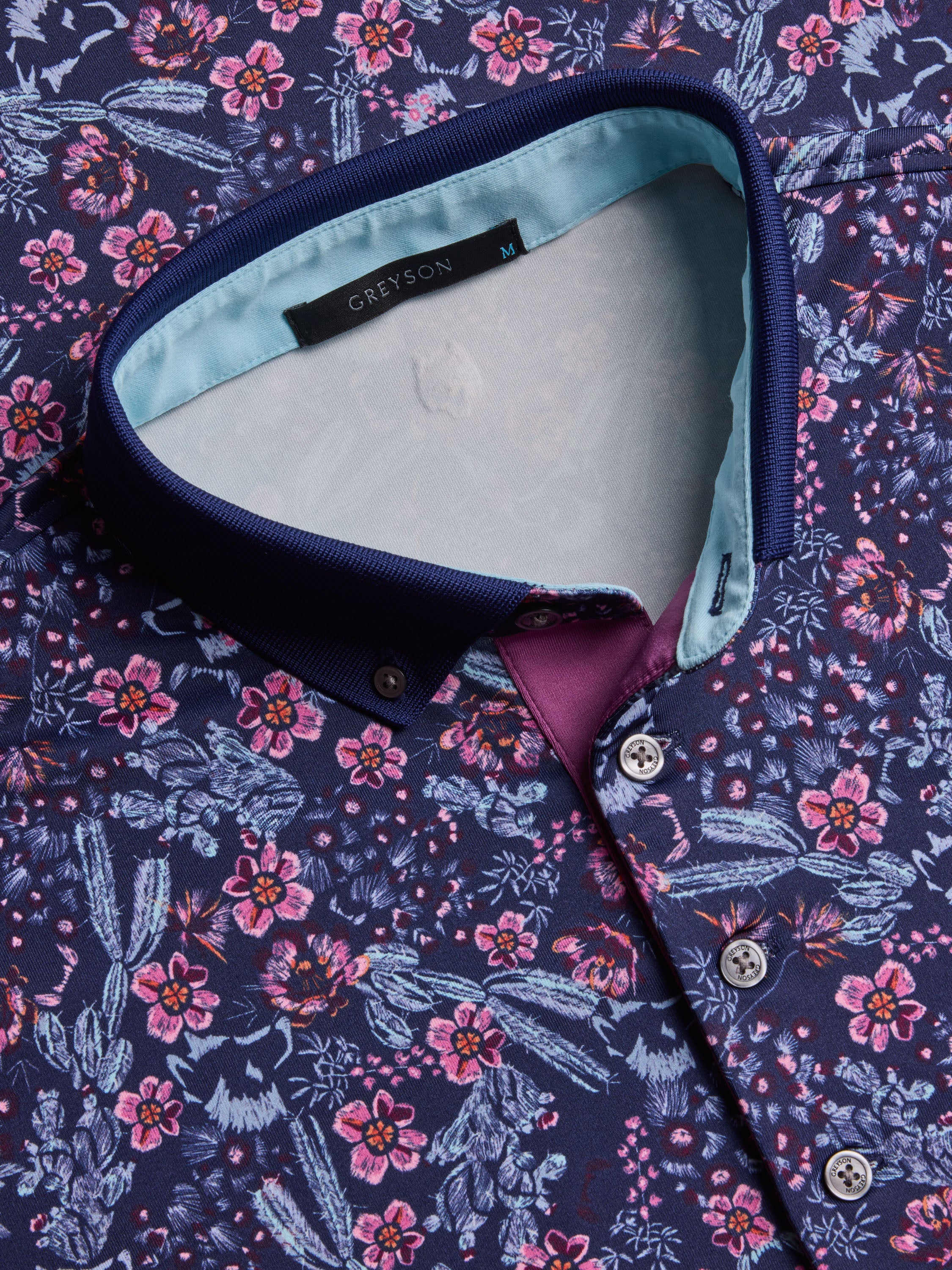 Desert Floral Short Sleeve Polo - Image 3
