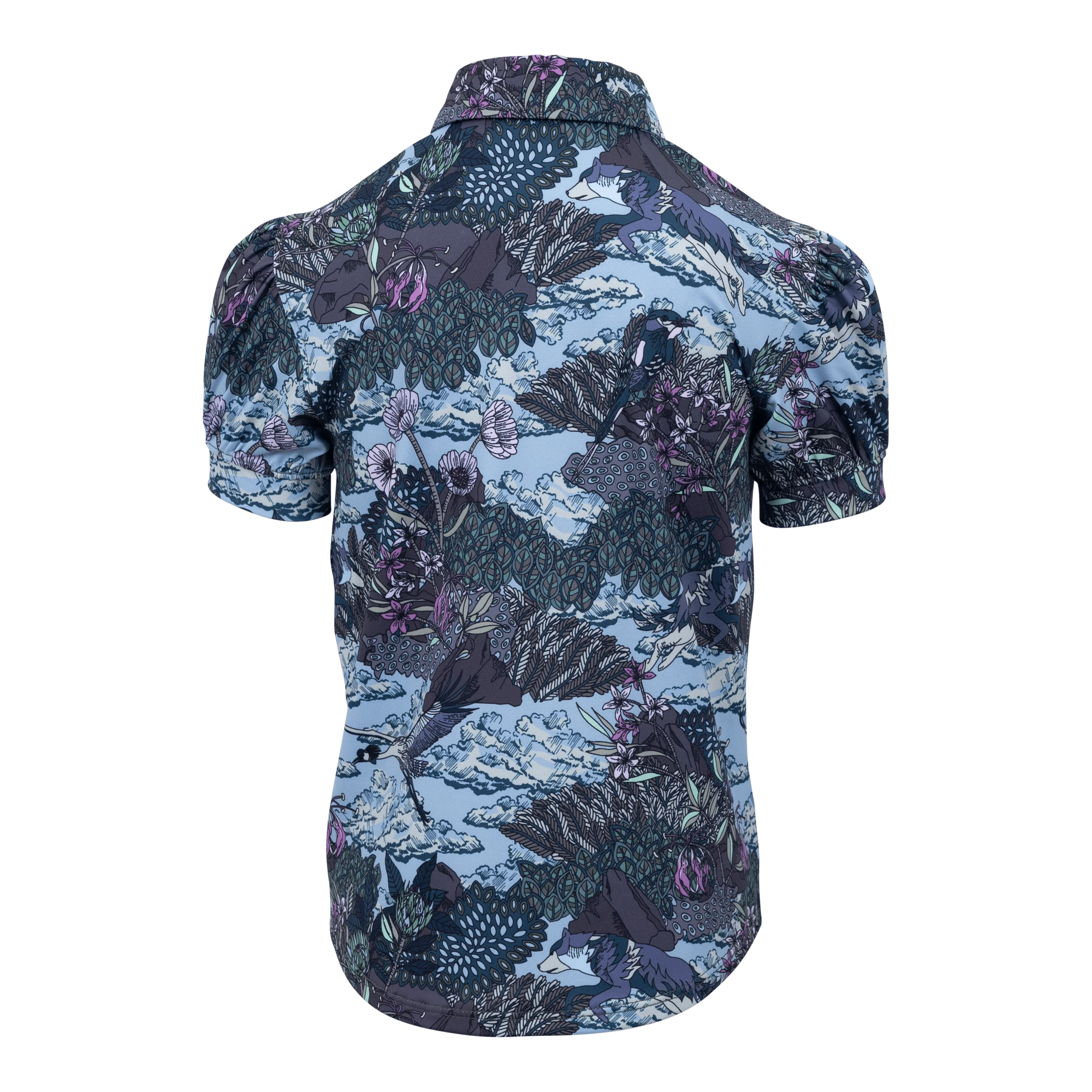 Girl's In The Clouds Scarlett Puff Sleeve Polo - Image 2