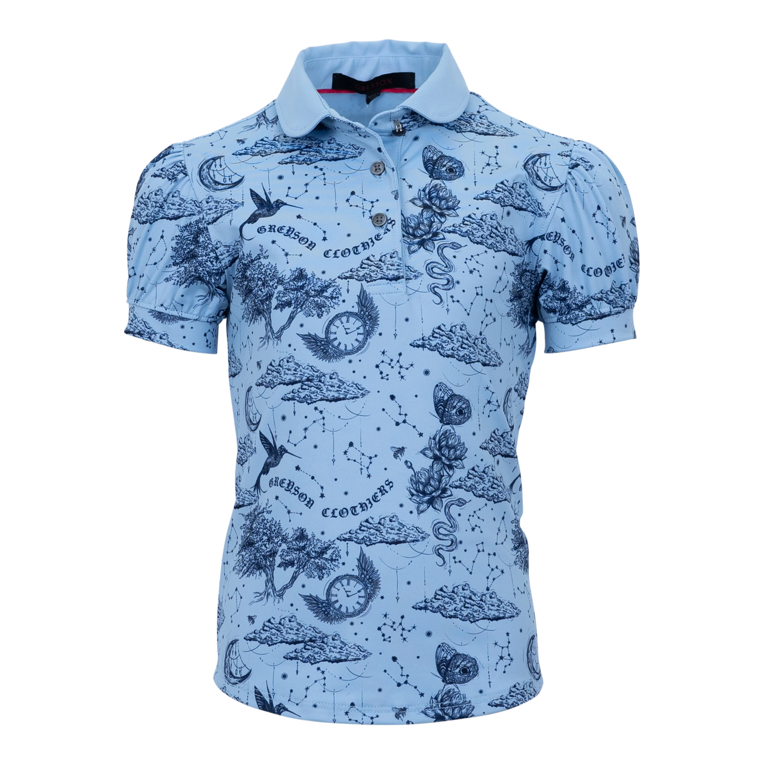 Girl's Moon Diamond Scarlett Puff Sleeve Polo
