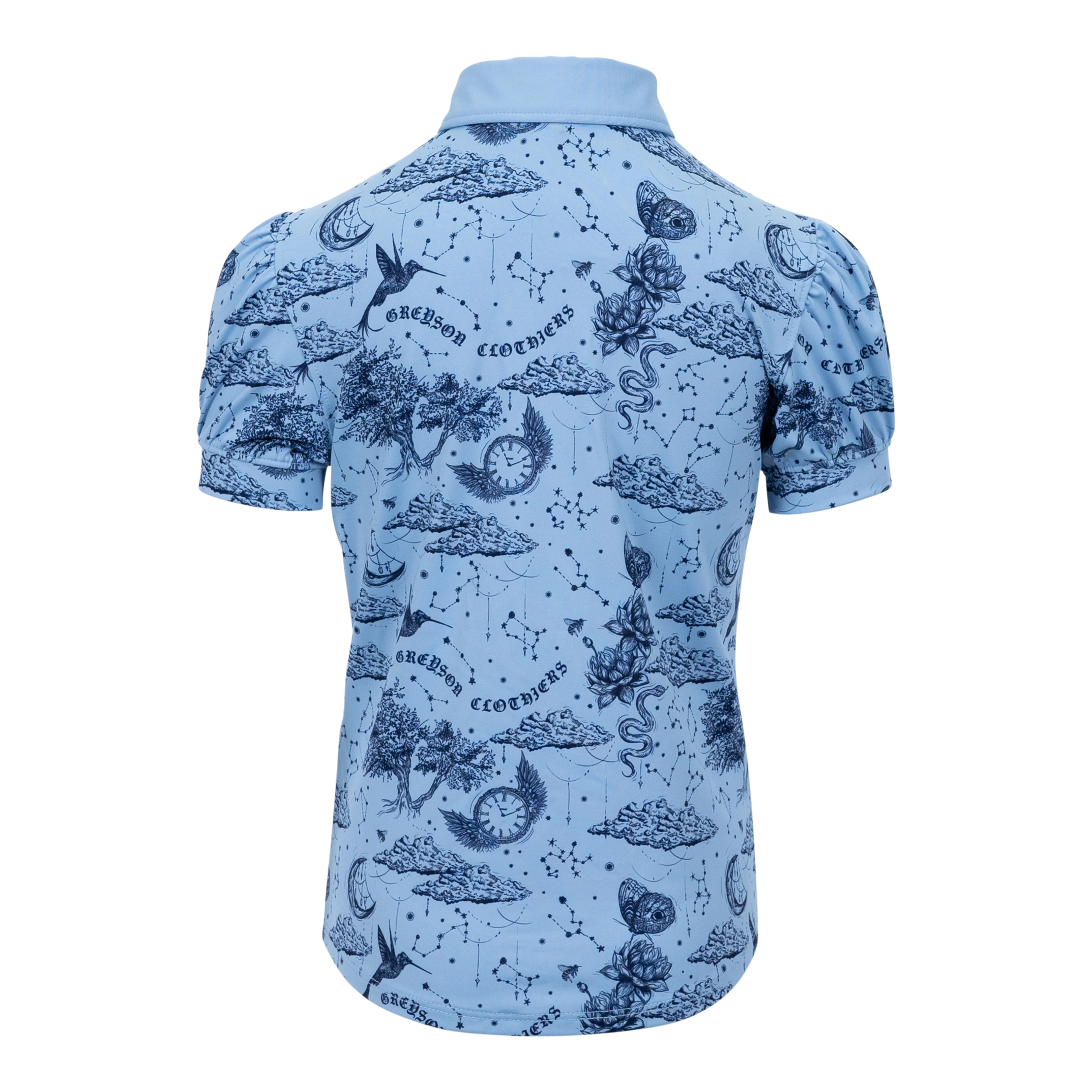 Girl's Moon Diamond Scarlett Puff Sleeve Polo - Image 2