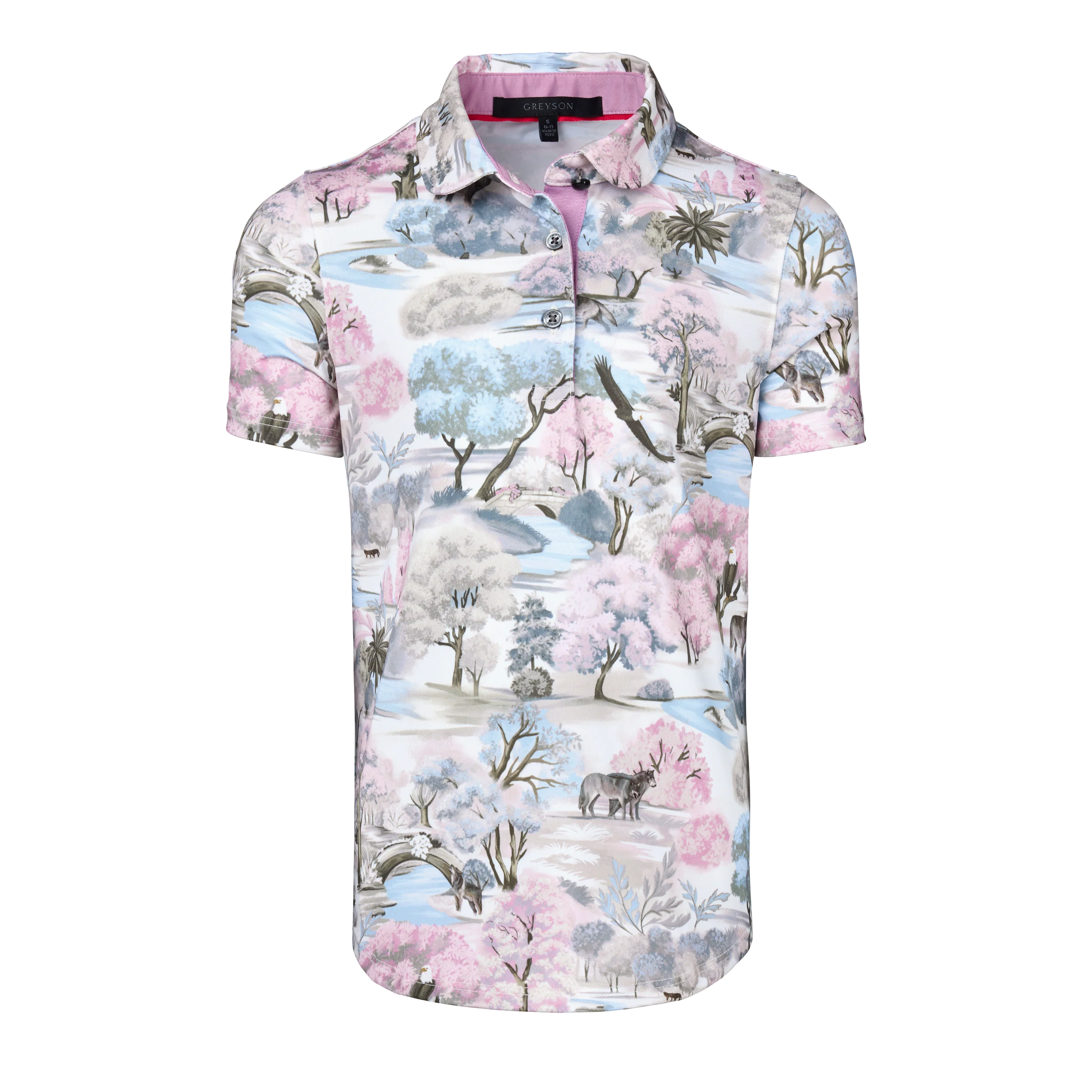 Girls' Scarlett Wolves Roam Short Sleeve Polo