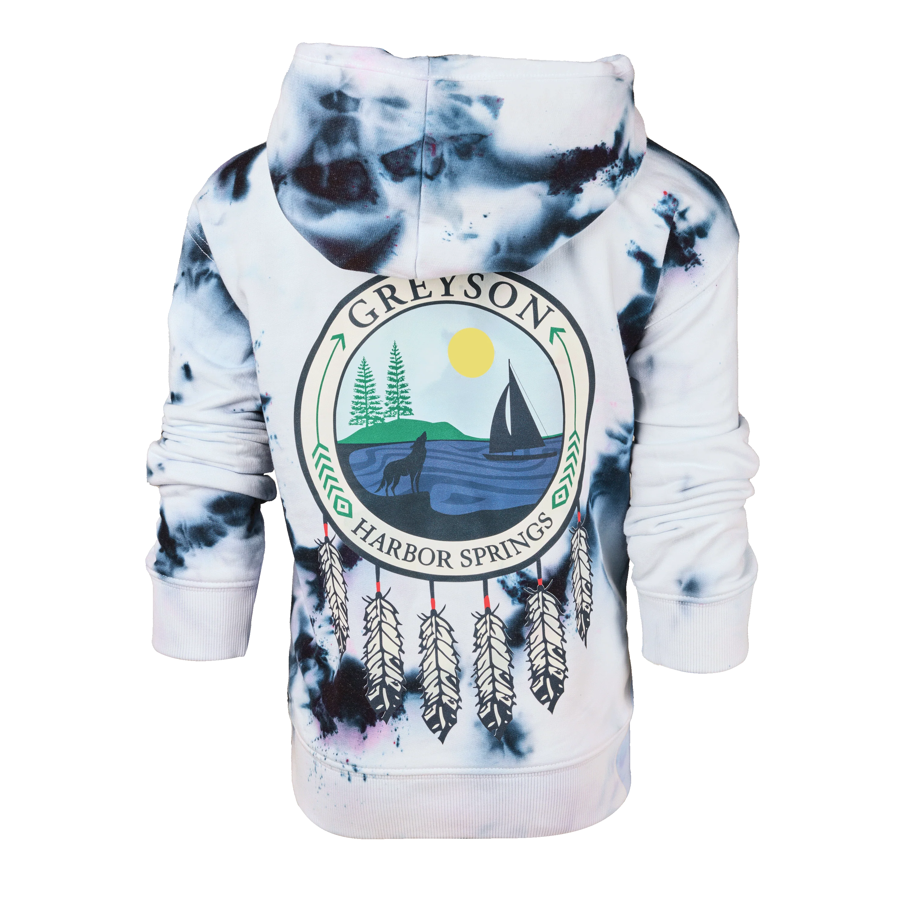 Youth H.S. Tie Dye Aspen Hoodie - Image 3