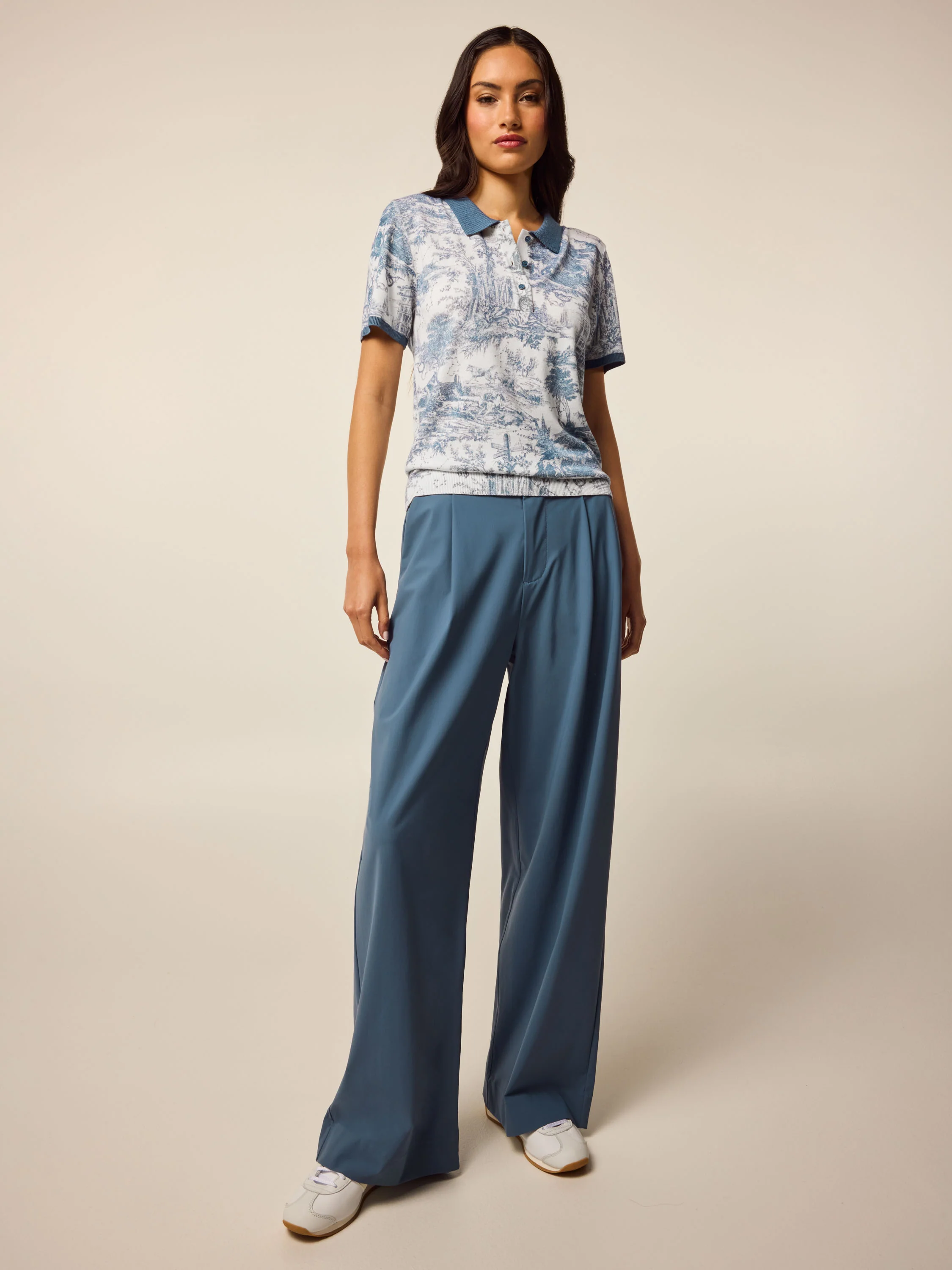 Huntress Toile Leith Merino Short Sleeve Sweater - Image 3