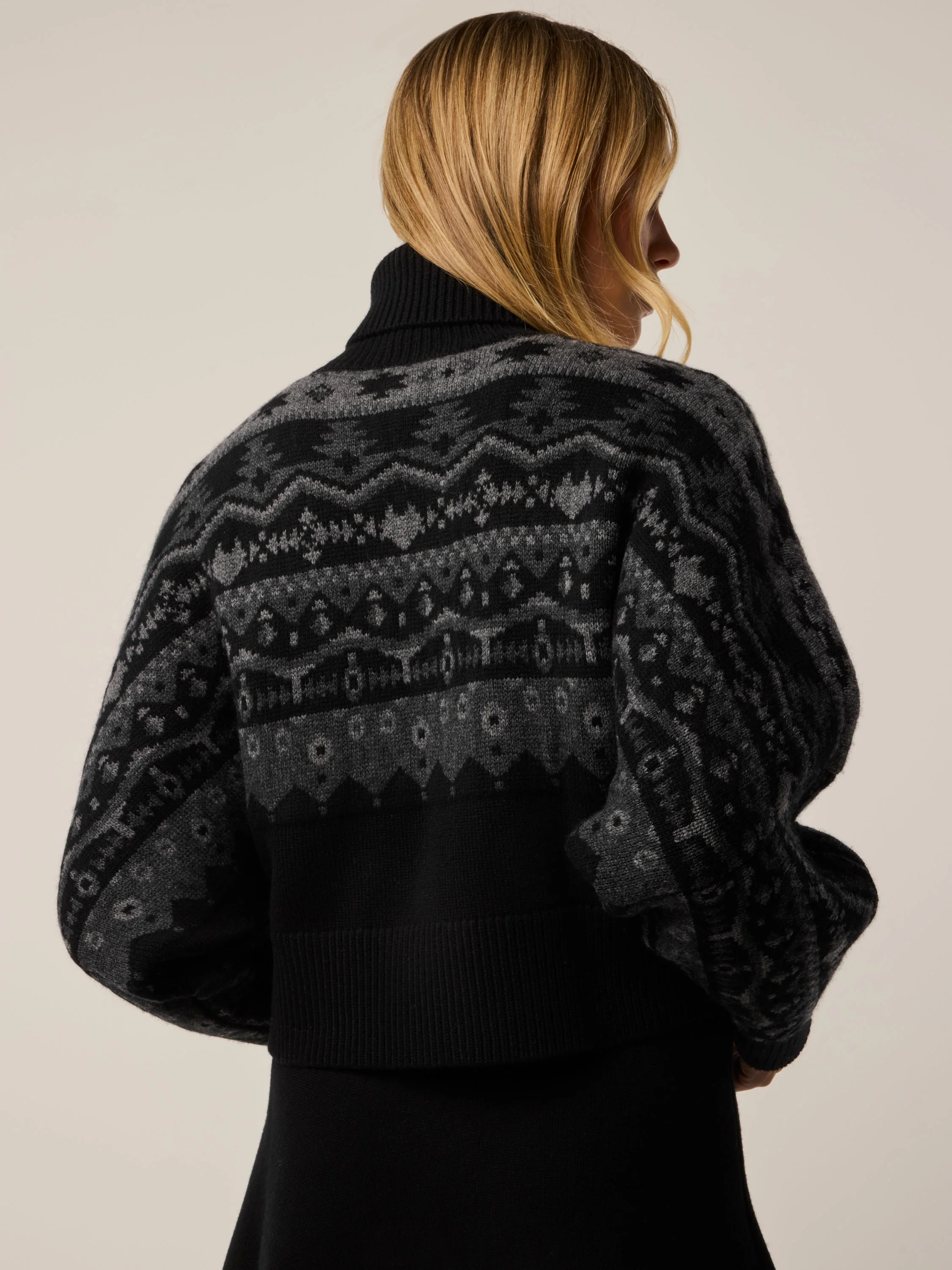 Koko Jacquard Crop Sweater - Image 2