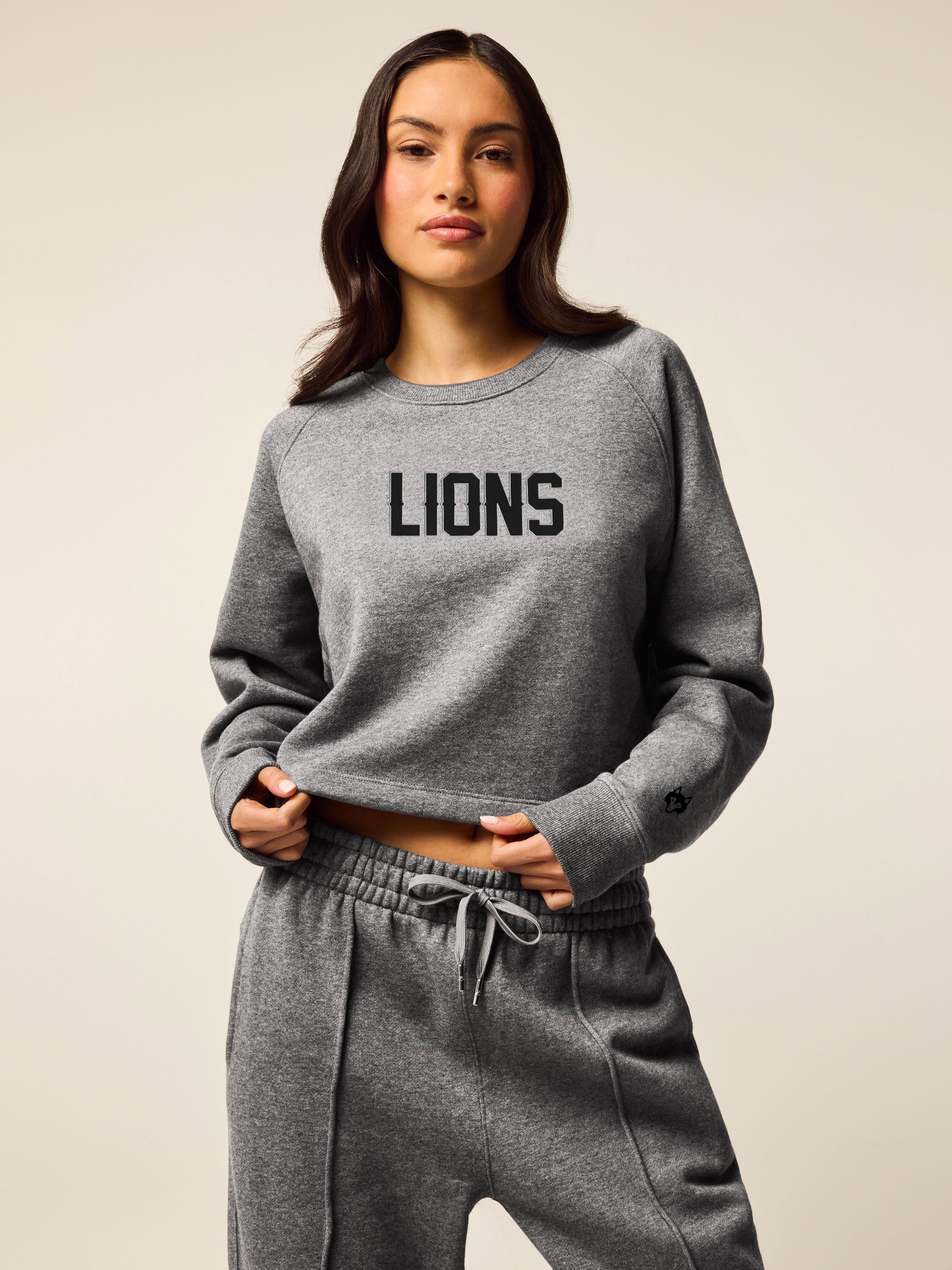 Lions Cross Bones Aspen Cropped Crewneck