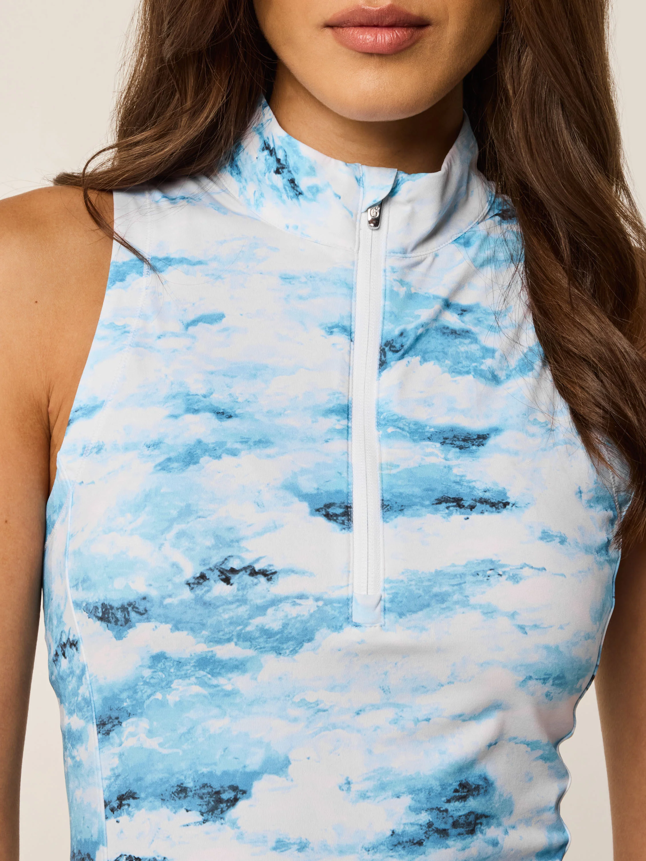 Halley Painted Clouds Sleeveless Quarter Zip - Image 3