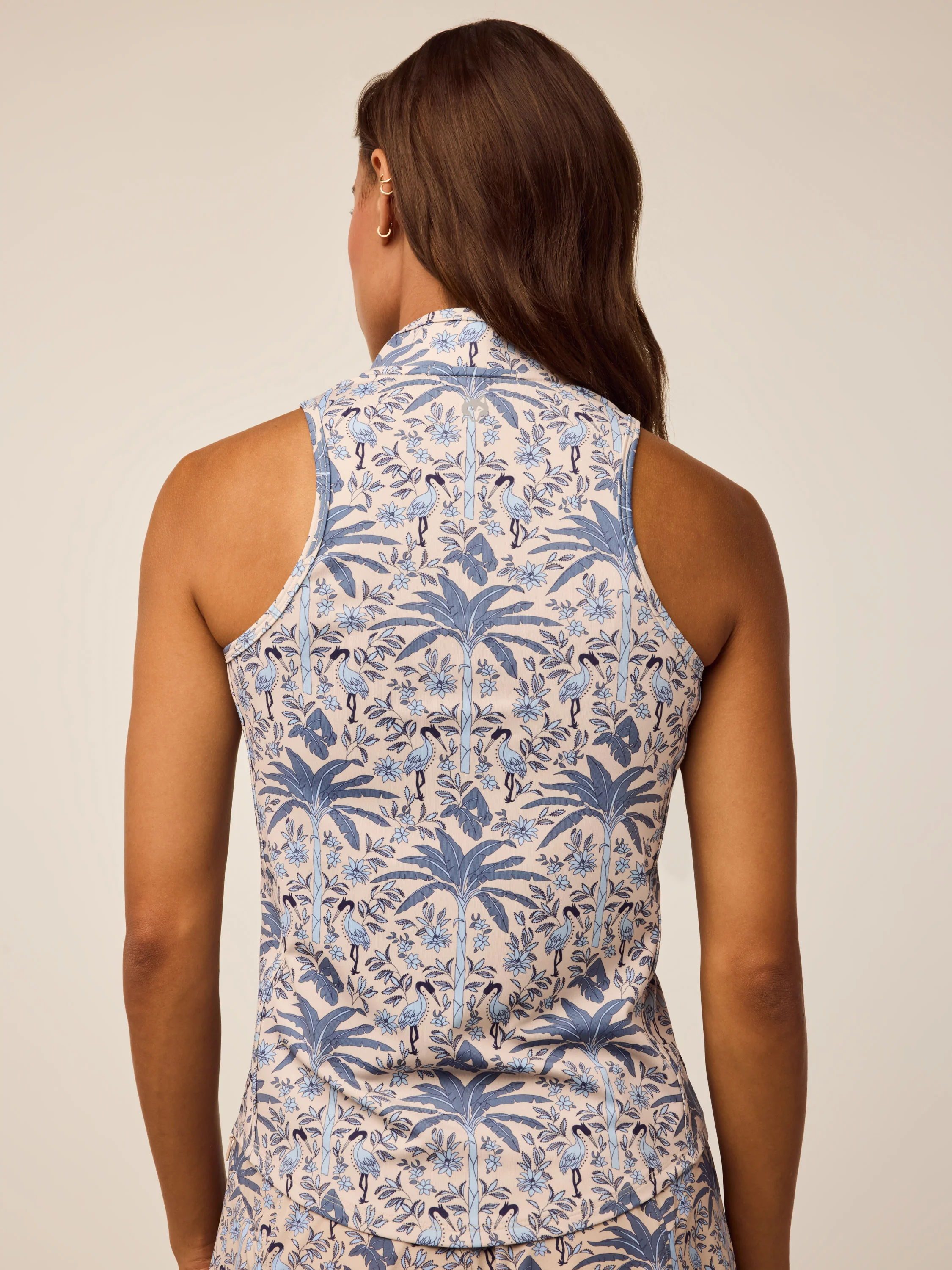 Palma Sleeveless Vesta Mock Neck Top - Image 4