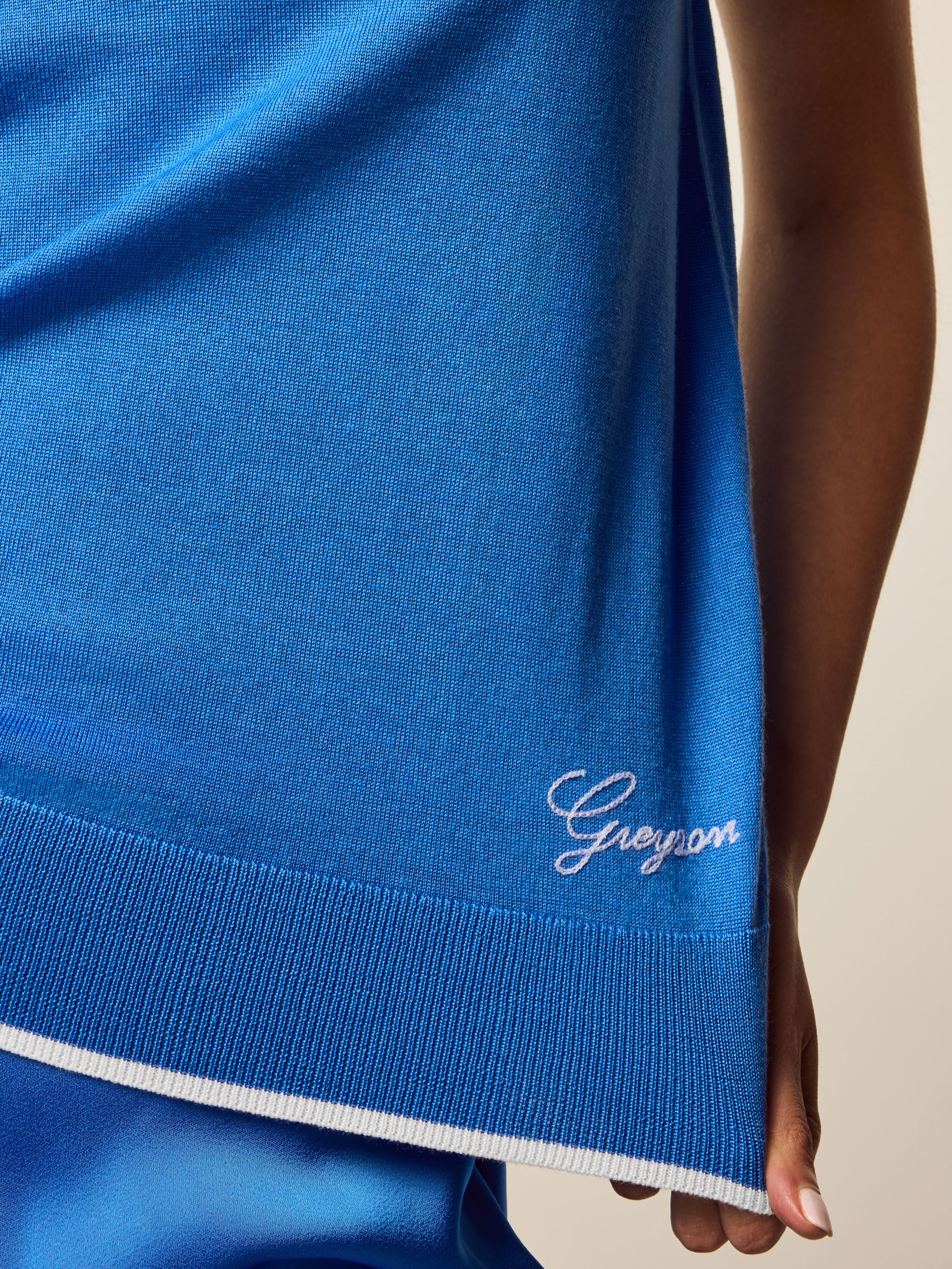 Leith Merino Script Short Sleeve Sweater - Image 4