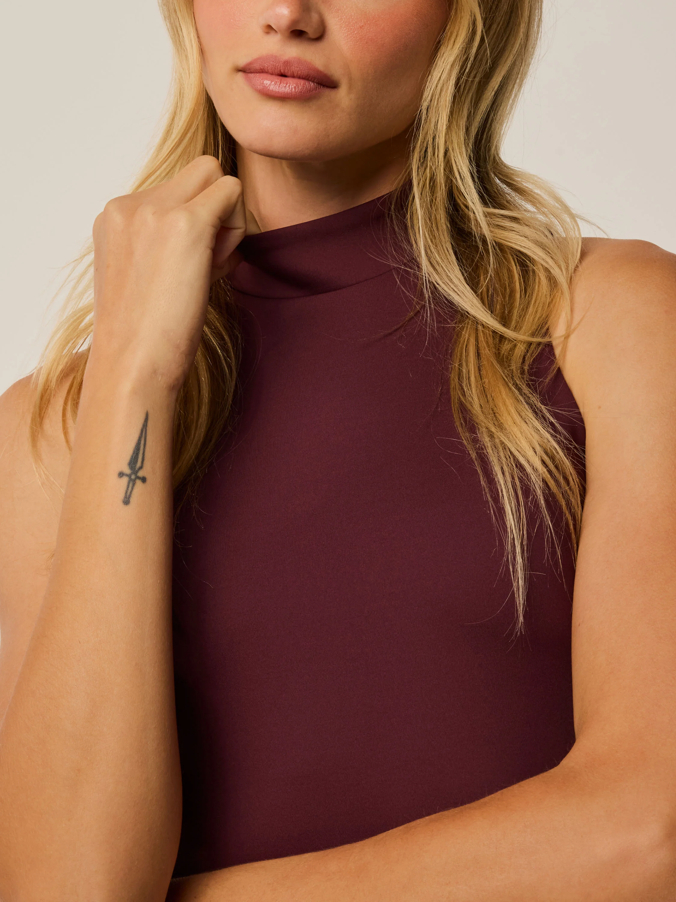 Sleeveless Nova Mock Neck Dress - Image 4