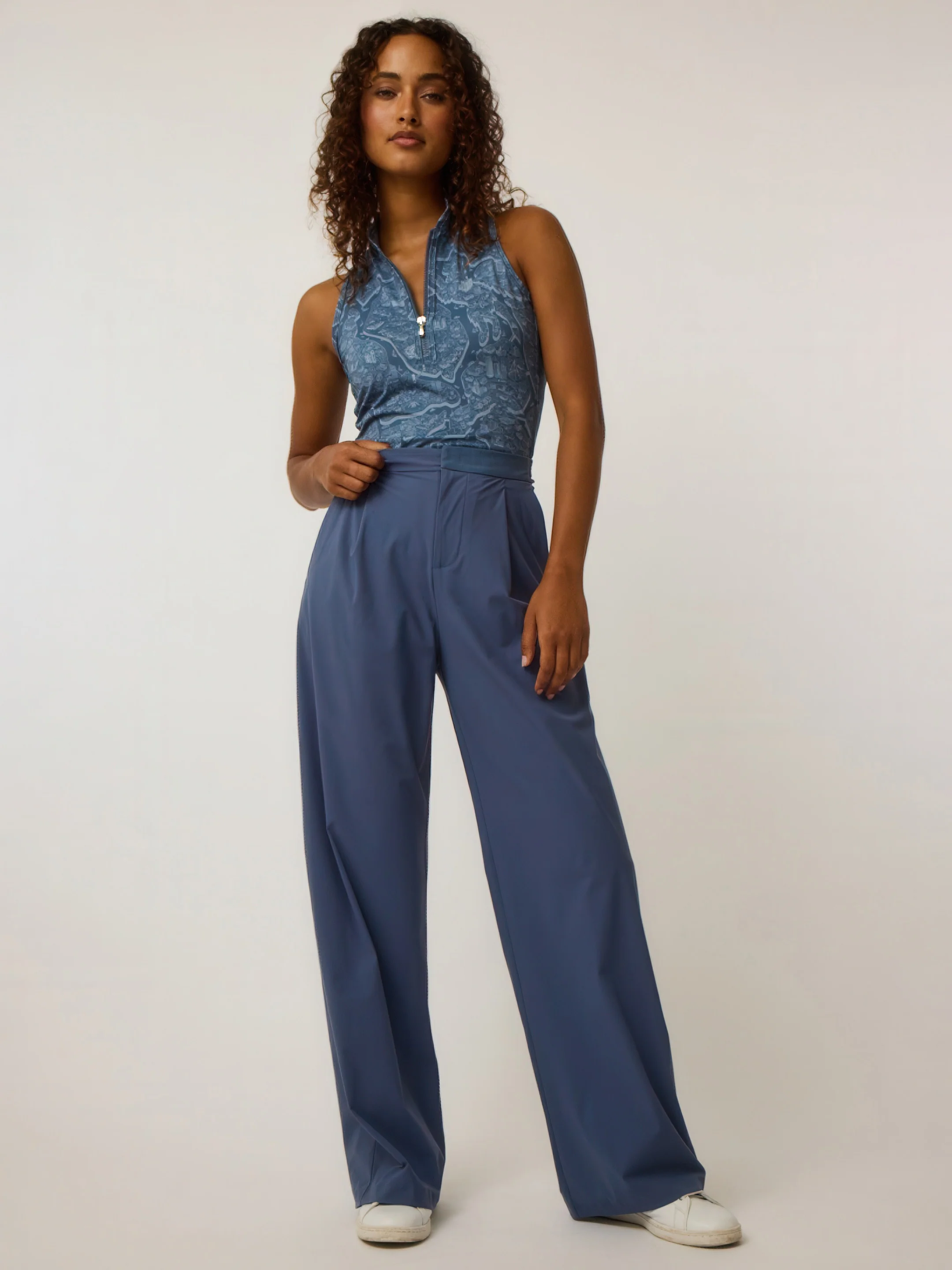 Utopia Sleeveless Vesta Mock Neck Top - Image 4