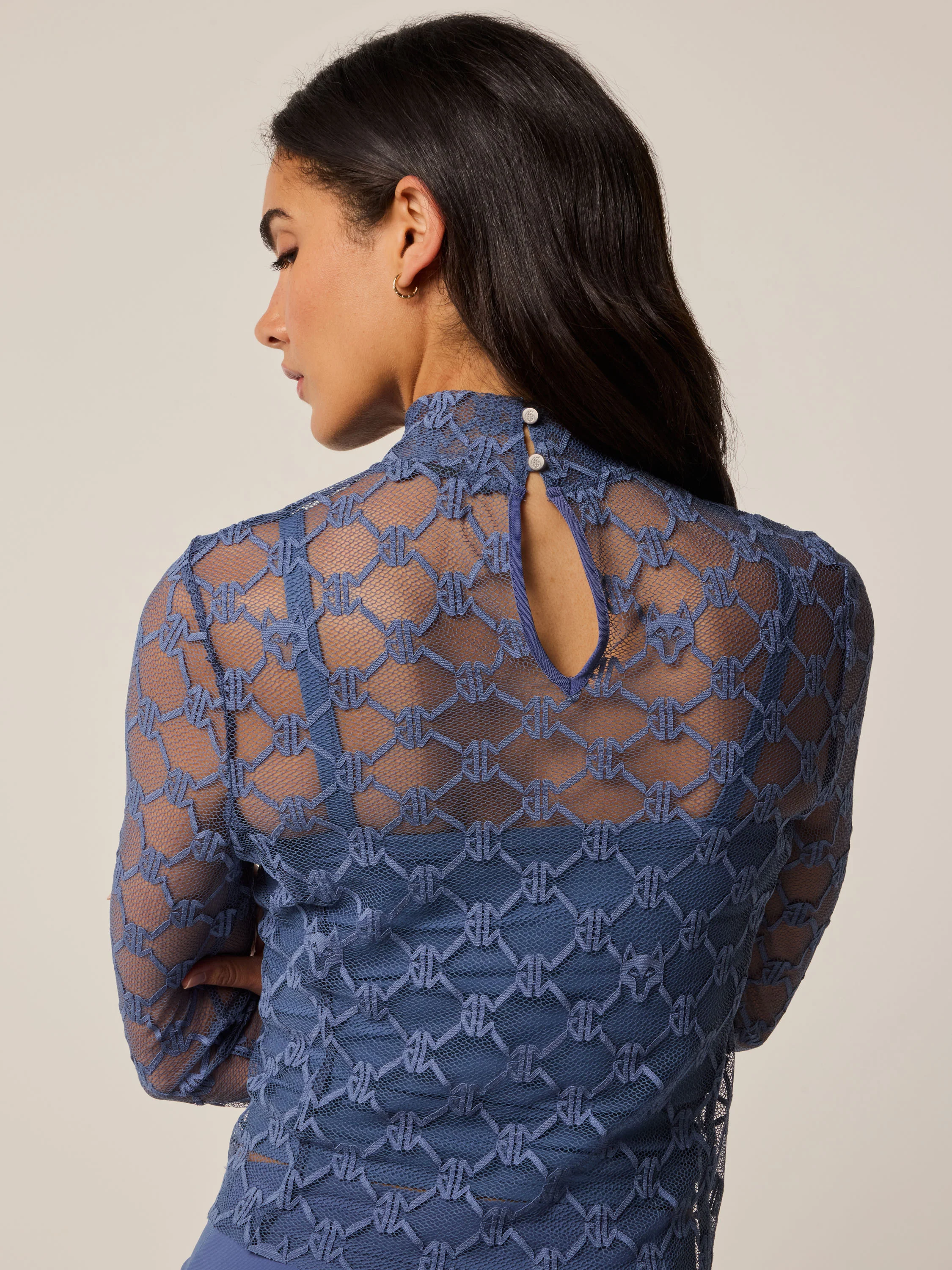 Wolf Links Lace Long Sleeve Mock Neck Top - Image 2