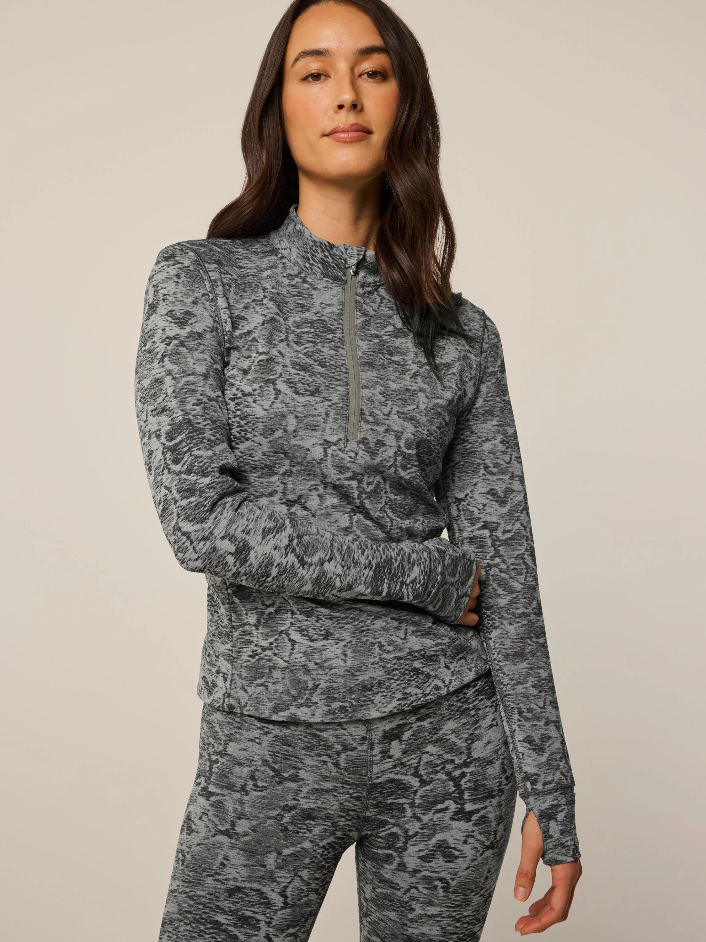 Halley Wolf Scales Jacquard Quarter-Zip