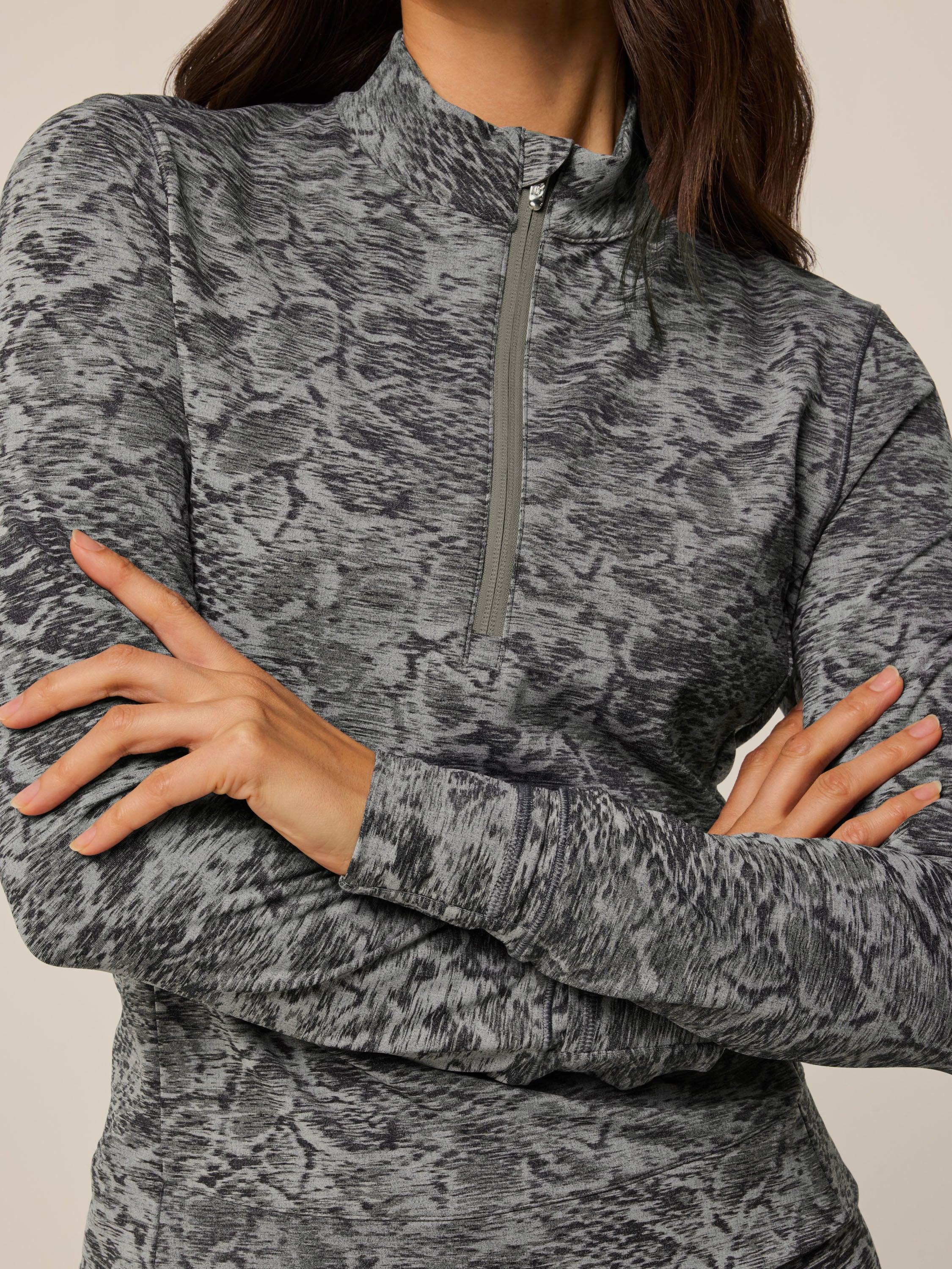 Halley Wolf Scales Jacquard Quarter-Zip - Image 3