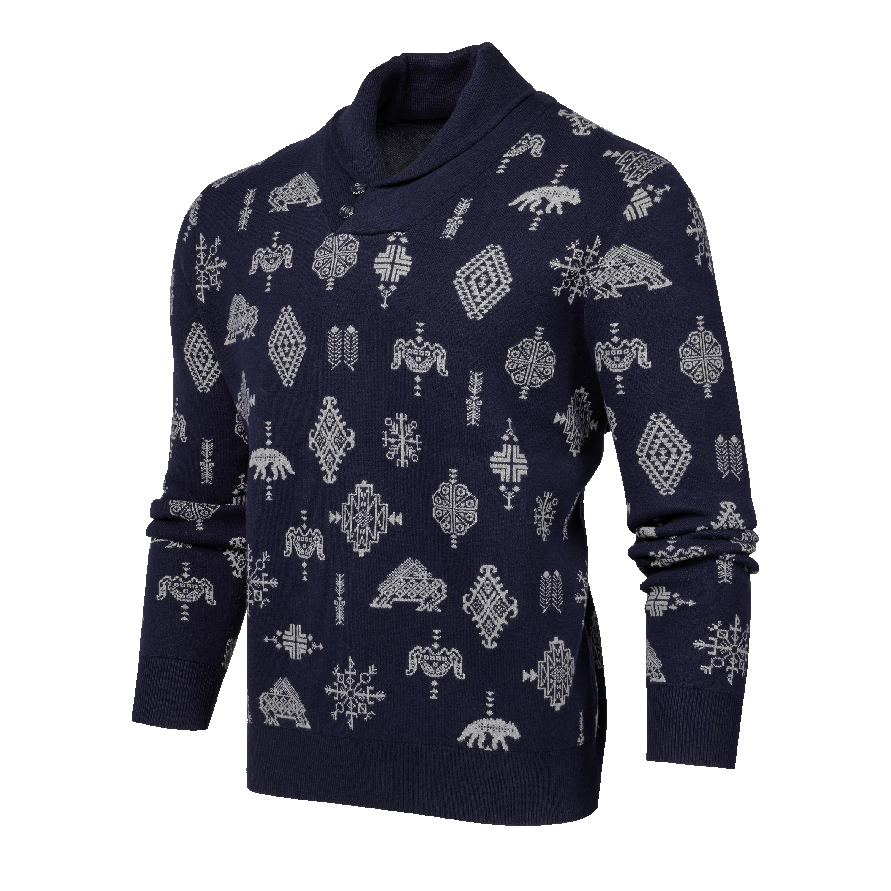 Woven Spirits Shawl Collar Sweater - Image 2